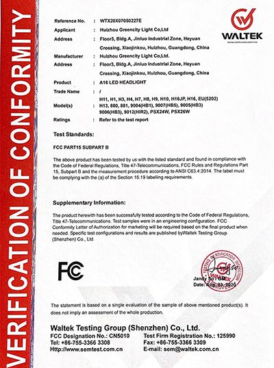 Certificación FCC
