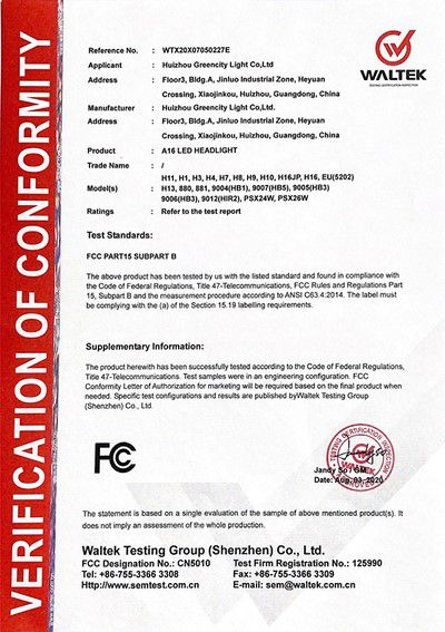 Certificación FCC